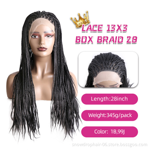 Lace With Baby Hair Wholesale Glueless Knotless Box Braided Synthetic Laces Front Wigs Vendors Braid Wigs For Black Women